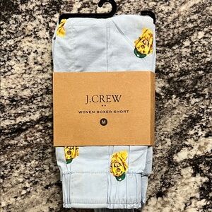 J. Crew Blue Boxer Shorts with Yellow Design
